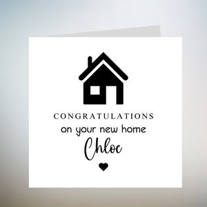 Carte Happy New Home, Félicitations pour votre nouvelle maison, Carte pour nouvelle maison, Carte de pendaison de crémaillère, Carte pour nouvelle maison pour amis, Première carte pour maison 6 x 6