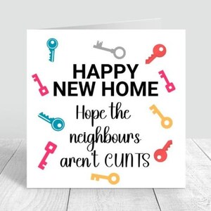 Carte Happy New Home, Félicitations pour votre nouvelle maison, Carte pour nouvelle maison, Carte de pendaison de crémaillère, Carte pour nouvelle maison pour amis, Première carte pour maison 6 x 6