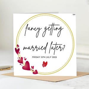 Lust auf später? Karte für den Bräutigam oder Braut zu sein | Glückwunschkarte / Hochzeitskarte / Neue Heirat Karte / Just Married Karte 15x15
