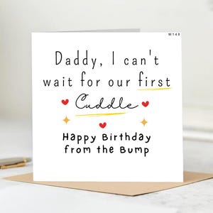 Future papa carte - Joyeuse fête des pères amour de la bosse - Papa sera carte de fête des pères Carte de fête des pères de bosse enceinte 6 x 6