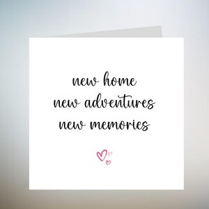 Carte Happy New Home, Félicitations pour votre nouvelle maison, Carte pour nouvelle maison, Carte de pendaison de crémaillère, Carte pour nouvelle maison pour amis, Première carte pour maison 6 x 6