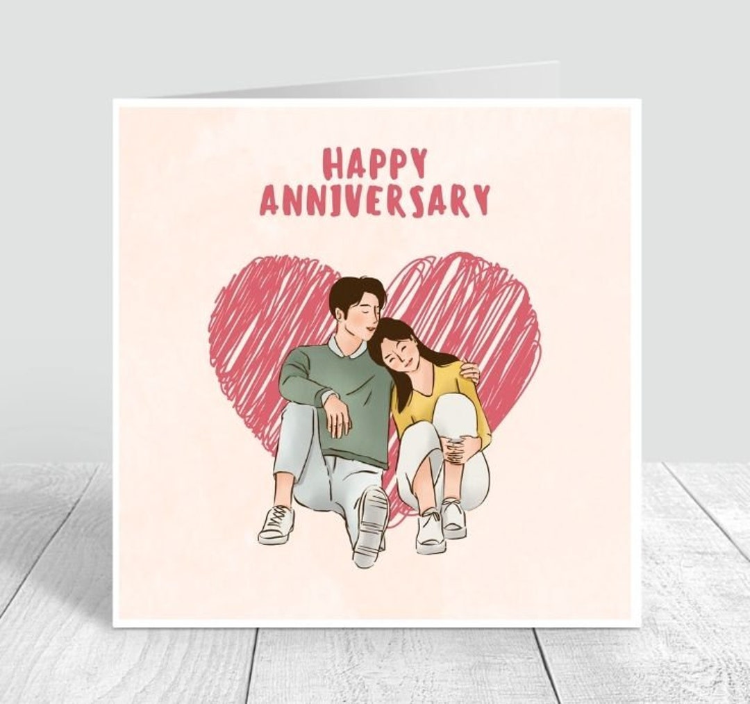 Happy Anniversary Card Love You Card Wedding Anniversary Card Cute for ...