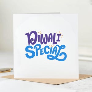 Happy Diwali Card, Festival of Light, Diwali-wenskaart, kleurrijke kaars Diwali Card, voor familie vrienden zoon dochter moeder vader 6 x 6