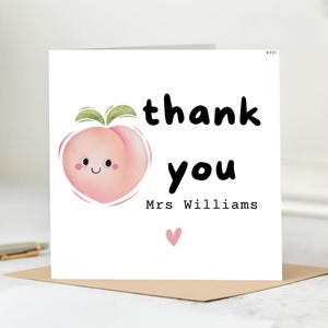 Obrigado por tudo, professor, cartão personalizado para professor, cartão de agradecimento para professor, cartão de fim de ano letivo para professor, cartão de fim de semestre 6x6