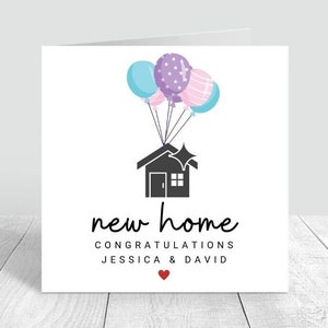 Happy New Home Card, Félicitations pour la nouvelle carte Home, la nouvelle carte House, la carte de pendaison de crémaillère, la nouvelle carte Home pour les amis, la première carte Home 6x6
