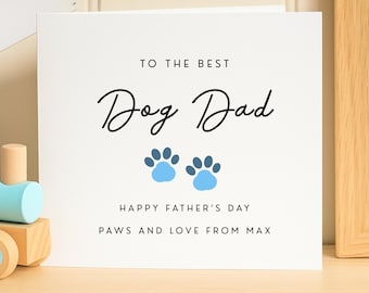 Biglietto di auguri per la festa del papà per papà di cane, biglietto di auguri personalizzato per la festa del papà dal cane, biglietto di auguri personalizzato per genitori di cani, il miglior regalo di sempre per il papà di cane