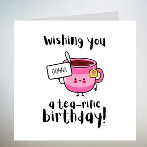 Cartão de aniversário personalizado - Feliz aniversário para meu melhor chá, cartão de melhor amigo, melhor amigo 6x6