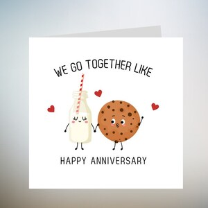 Tarjeta de feliz aniversario, tarjeta de amor, tarjeta de aniversario de boda, linda para pareja, novia, novio, marido, esposa, juego de palabras 6x6