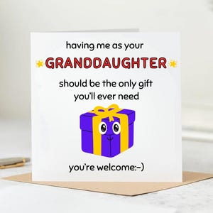 Carte d'anniversaire petite-fille - petit-enfant - carte d'anniversaire - relation féminine - carte pour elle 6 x 6