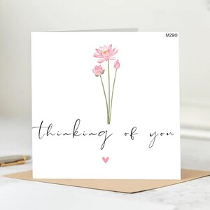 Carte personnalisée "Je pense à vous" - Je pense toujours à vous | Carte florale pensée à vous 6 x 6