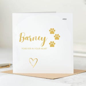 Tarjeta personalizada con huella de pata / Tarjeta / Tarjeta para perro / Tarjeta de condolencias para mascotas / Tarjeta de condolencias para perros / Tarjeta personalizada para perro 6x6