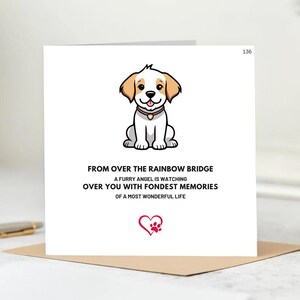 Condolencias por la pérdida de su perro - Tarjeta de condolencias por la pérdida de un perro - Tarjeta personalizada por la pérdida de una mascota 6x6