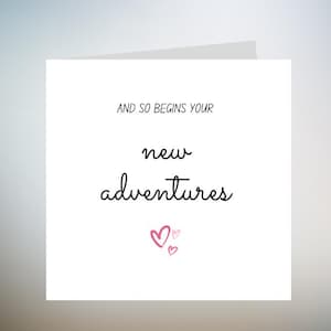Nouvelles aventures personnalisées, carte porte-bonheur, carte porte-bonheur, carte porte-bonheur nouvel emploi
