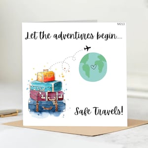 L'avventura ti aspetta, Biglietto personalizzato, Biglietto di buon viaggio, Biglietto di addio, Biglietto "Ci mancherai", Biglietto di buona fortuna 6x6