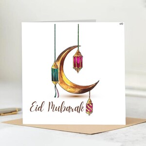 Eid Mubarak-wenskaart, Eid-kaart voor geliefde, Eid Ul-Fitr, Eid Mubarak-kaart, Eid 2025, gelukkige Eid-kaart, moslim Eid-kaart, Eid-cadeaufamilie 6 x 6