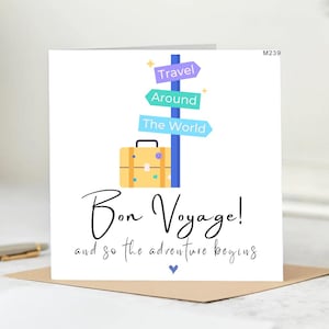 Biglietto di auguri per il viaggio - Biglietto di auguri per il viaggio - Biglietto di auguri per il viaggio - Buon viaggio - Anno sabbatico - 6x6