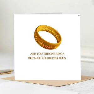Personalisierte Sie sind Sie auf der einen Ringkarte Beziehungskarte - Ich liebe dich Grußkarte - Niedlicher Jahrestag - Verlobte Karte - 15x15