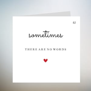 Sin palabras, solo abrazos tarjeta / mantente fuerte pensando en tu tarjeta de felicitación / simpatía / motivación tienes esta tarjeta personalizada 6x6