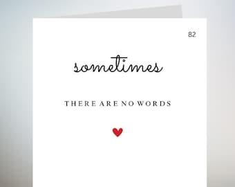 No words just hugs card | stay strong thinking of you greetings card | sympathy | motivational you got this personalised card 6x6