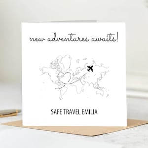 Biglietto di viaggio personalizzato, che l'avventura abbia inizio, biglietto Gap Year, biglietto Bon Voyage, biglietto Backpacking, biglietto World Trip, biglietto Good Luck 6x6