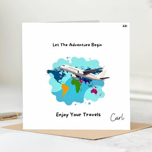 Biglietto di viaggio personalizzato, che l'avventura abbia inizio, biglietto Gap Year, biglietto Bon Voyage, biglietto Backpacking, biglietto World Trip, biglietto Good Luck 6x6