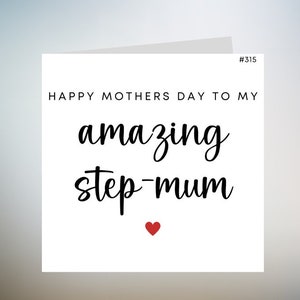 Tarjeta del Día de la Madre de Madrastra, Feliz Día de la Madre a mi increíble Madrastra, Tarjetas del Día de la Madre para Madrastra Tarjeta simple del Día de la Madre Saludo 6x6