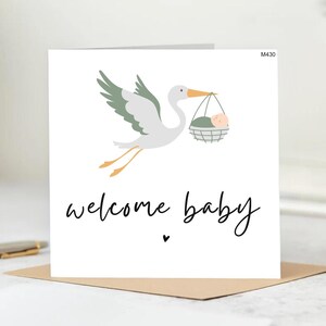 Personalised New Baby Girl Card, Hello Baby Girl, Congratulations New Baby Card, Friend New Baby Card, Welcome To The World Card Baby 6x6