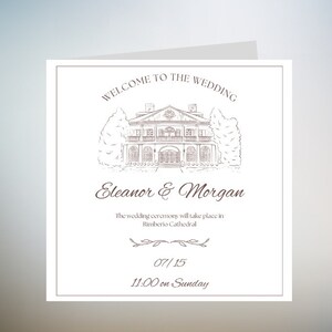 Carte d'initiale personnalisée de mariage, carte de mariage personnalisée de jeunes mariés, carte de voiture de mariage, jeunes mariés, carte de félicitations pour le jour du mariage 6 x 6