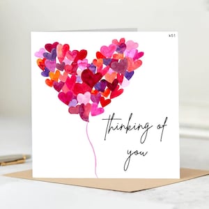 Denken an Sie Karte, nur weil Karte, Liebe Karte senden, Ermutigung Karte, ich bin hier für dich Karte, ich liebe dich Karte. 6x6