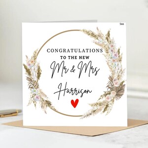 Carte de vœux pour votre mariage, joyeux jour de mariage, carte de mariage personnalisée, cadeau de mariage entre amis, cadeau de mariage pour couple 6 x 6