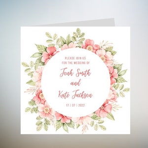 Carte d'initiale personnalisée de mariage, carte de mariage personnalisée de jeunes mariés, carte de voiture de mariage, jeunes mariés, carte de félicitations pour le jour du mariage 6 x 6