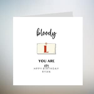 Tarjeta de cumpleaños número 17 personalizada para hijo Tarjetas de cumpleaños número 17 Hijo 17 Tarjeta Hijo Regalo de cumpleaños número 17 Hijos Impresiones de cumpleaños número 17 Feliz 17 6x6
