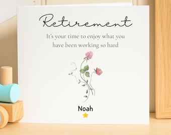 Personalisierte Ruhestand Karte, glücklich Ruhestand Karte, Ruhestand Geschenk für ihn, Ruhestand Geschenk für sie, individuelle Name Ruhestand Karte,