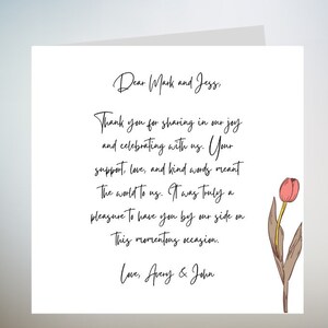 Biglietto di ringraziamento con poesia personalizzata per il migliore amico, biglietto di auguri di ringraziamento per tutto, biglietto per la mancanza di te, nome personalizzato 6x6