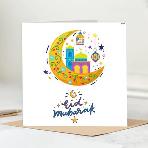Biglietto di auguri Eid Mubarak, biglietto Eid per la persona amata, Eid Ul-Fitr, biglietto Eid Mubarak, Eid 2025, biglietto felice Eid, biglietto Eid musulmano, regalo Eid famiglia 6x6