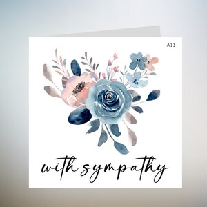 Tarjeta de condolencia más profunda / pensando en ti / pensando en ti en este momento triste / aquí para ti / tarjeta hecha a mano 6x6