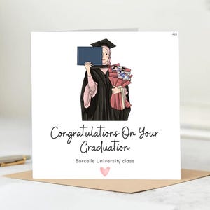 Carte de remise des diplômes - Félicitations pour l'obtention de votre diplôme, carte universitaire, carte scolaire, remise des diplômes, bravo, fier de vous carte. 6 x 6
