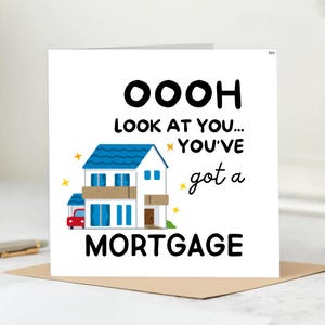 Carte Happy New Home, Félicitations pour votre nouvelle maison, Carte pour nouvelle maison, Carte de pendaison de crémaillère, Carte pour nouvelle maison pour amis, Première carte pour maison 6 x 6