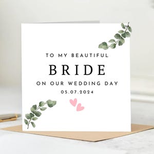 Carte de vœux pour votre mariage, joyeux jour de mariage, carte de mariage personnalisée, cadeau de mariage entre amis, cadeau de mariage pour couple 6 x 6
