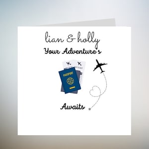 Cartão de viagem personalizado, Deixe a aventura começar, Cartão de ano sabático, Cartão de boa viagem, Cartão de mochila, Cartão de viagem mundial, Cartão de boa sorte 6x6