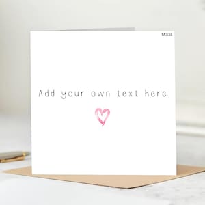 Créez votre propre carte - carte d'anniversaire et de félicitations avec texte personnalisé pour amis et toute occasion 6 x 6