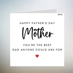Tarjeta del Día de las Madres de Papá - Feliz Día de las Madres al mejor papá - Tarjeta del Día de las Madres para papá Tarjeta del Día de las Madres de Papá Soltero Tarjetas de Padres Solteros 6x6