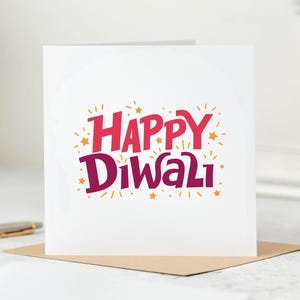 Happy Diwali Card, Festival of Light, Diwali-wenskaart, kleurrijke kaars Diwali Card, voor familie vrienden zoon dochter moeder vader 6 x 6