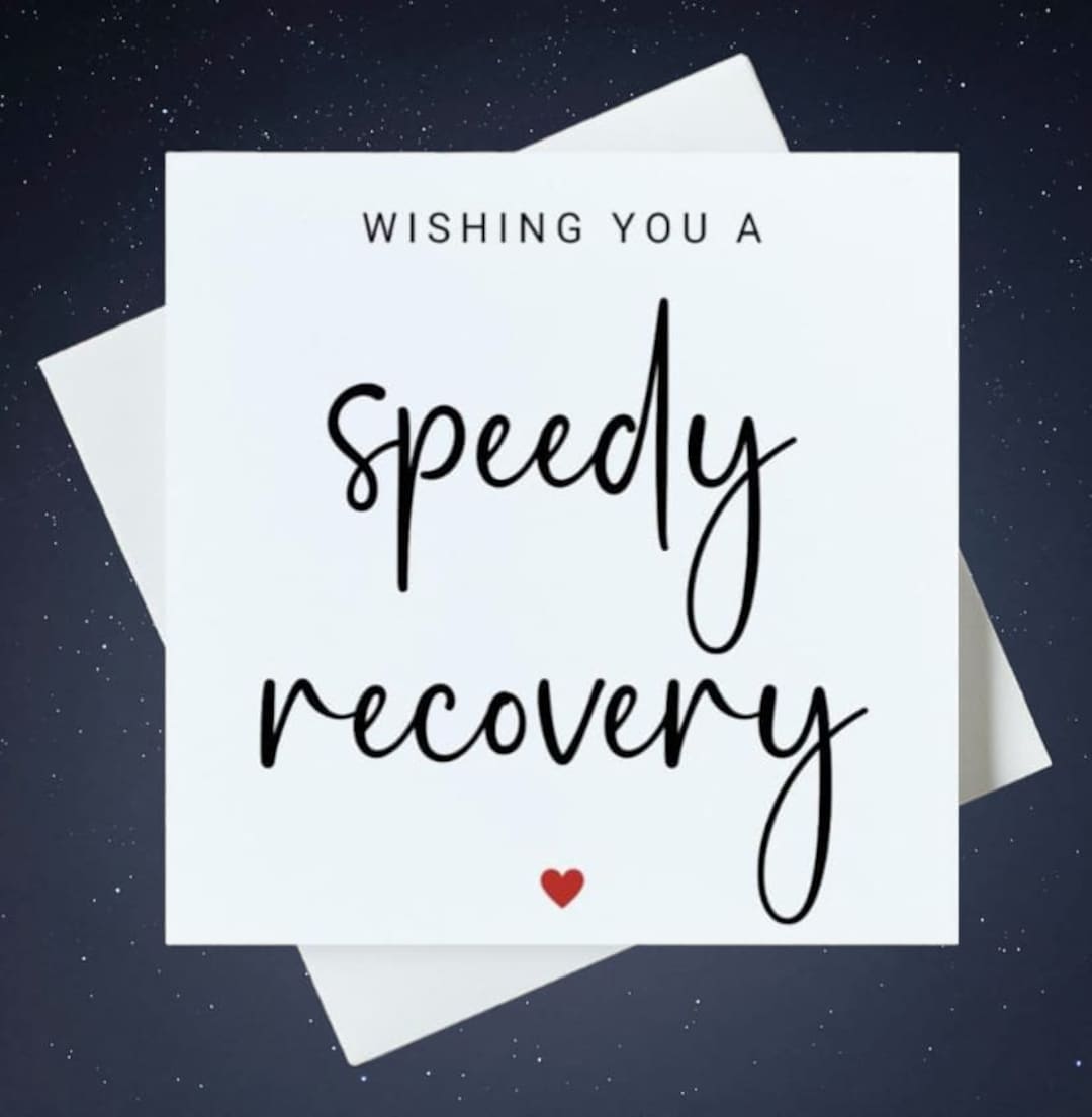 Wishing You a Speedy Recovery - Greeting Card 6x6 - Etsy