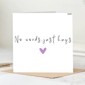 Keine Worte, nur Hugs Karte - Denken an Dich Karte - Personalisierte Karte 15x15cm