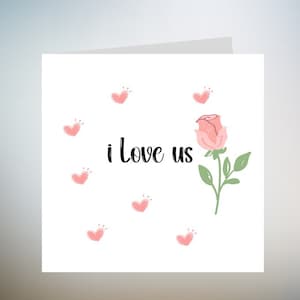 Tarjeta de aniversario para marido, tarjeta de aniversario de esposa, tarjeta de aniversario de novio, regalo de aniversario de novia, tarjeta I Love Us 6x6