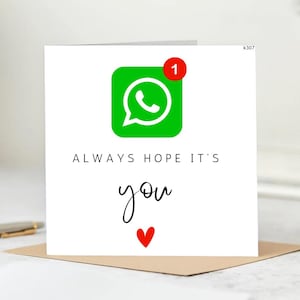 Biglietto "Spero sempre che tu sia tu" - Biglietto divertente, biglietto con messaggio di testo, biglietto d'amore, biglietto d'anniversario, biglietto d'amicizia, biglietto di compleanno 6x6