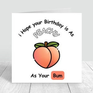 Anniversaire couleur pêche, carte d'anniversaire drôle, couleur pêche, joyeux anniversaire, carte d'anniversaire, 6 x 6 cartes
