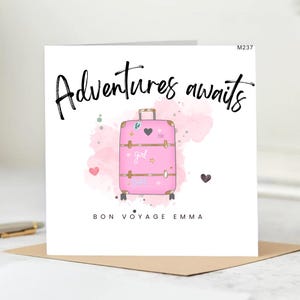 Una nuova avventura ti aspetta / Ti auguro il meglio per il tuo nuovo capitolo, Biglietto per viaggiare, Biglietto per trasferirti all'estero, Nuova avventura 6x6