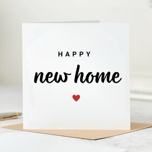 Carte Happy New Home, Félicitations pour votre nouvelle maison, Carte pour nouvelle maison, Carte de pendaison de crémaillère, Carte pour nouvelle maison pour amis, Première carte pour maison 6 x 6